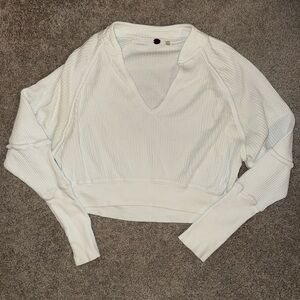 Free People Aubrey Thermal in White Women’s Size Small
